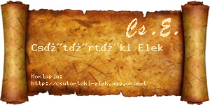 Csütörtöki Elek névjegykártya