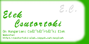 elek csutortoki business card